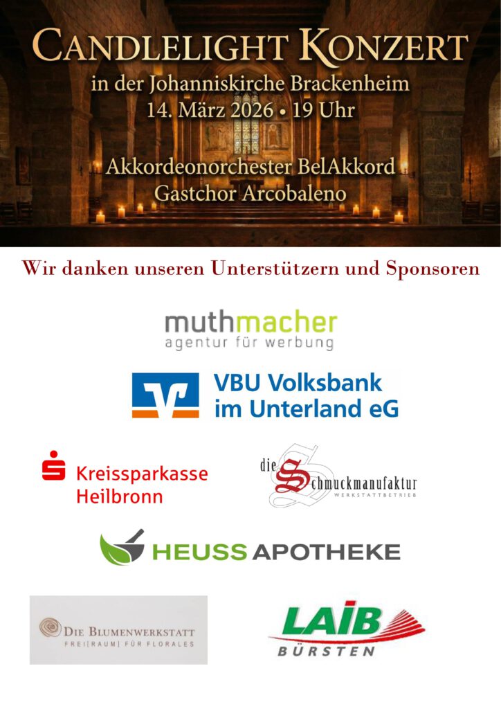 Plakat Sponsoren - Benefizkonzert